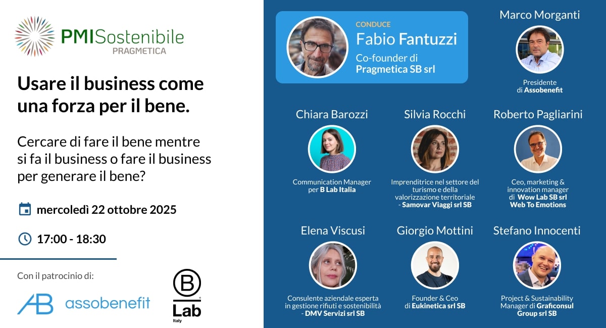 Usare il business come una forza per il bene. Cercare di fare il bene mentre si fa il business o fare il business per generare il bene?